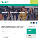 5.80% pa Variable Home Loan / Refinance for Essential Workers (New Loans Only, Min $100k Loan, 5.83% pa CR) @ G&C Mutual Bank