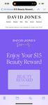 $15 Reward for Members @ David Jones Rewards