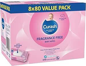 [Prime] Curash Simply Water Baby Wipes 480 $16.29 ($13.85 S&S), Fragrance Free 640 $17.99 ($15.29 S&S) Delivered @ Amazon AU