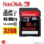 SanDisk Extreme SDHC 32GB 45MB/S Class 10 UHS-I UHS-1 HD Video Memory Card $31.95 + $1 Delivery
