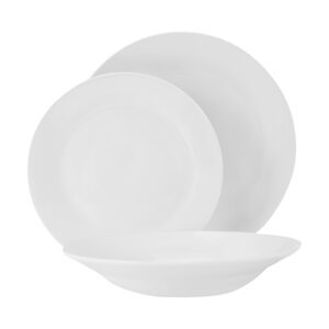 White 12-Piece Porcelain Dinner Set $7 + Delivery ($0 OnePass/ C&C/ $65 or $60 Order) @ Kmart & Target