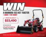 Win a Mahindra 1123 HST Tractor with a Loader and Front Bucket worth $23,490 from Queensland Country Life