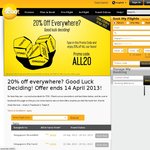 Scoot Airlines - 20% off All Flights in May 2013