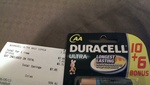 Duracell Ultra AA 16 bonus pack $7.85 @ Coles