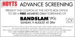 FREE Advance Members Screening of Bandslam Sunday, August 9 at 3pm @ Hoyts