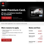 0% Balance Transfer 15 Months on NAB Visa Platinum ($90 Annual Fee)