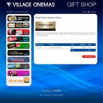 4 Gold Class Tickets Village Cinemas for $80 for One Person Only