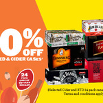 20% OFF Pre Mixed Spirits and Cider 24PK Bottles or Cans @ BWS