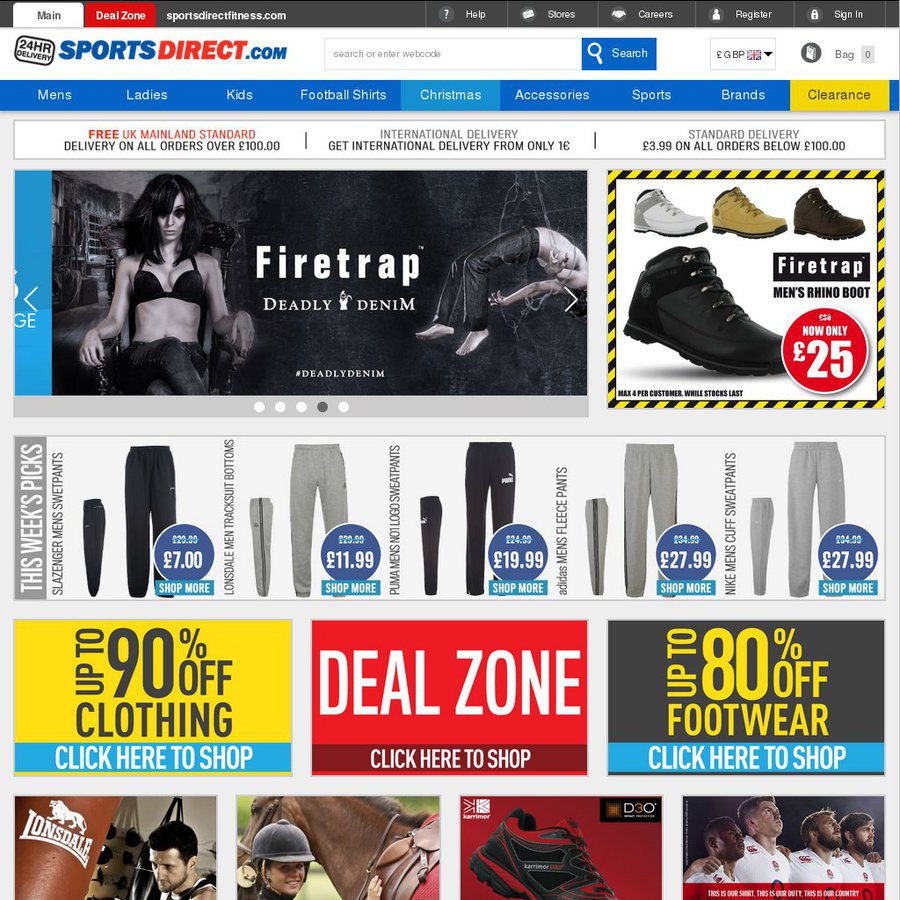 Free Shipping for Orders over $100 @ Sports Direct - OzBargain