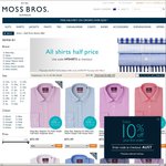 Moss Bros. (Almost) All Shirts Half Price