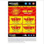 Up to $100 off Purchases at Dick Smith - Ends Midnight
