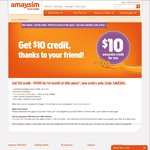 $10 Credit Towards Next Bill for New Amaysim Customers