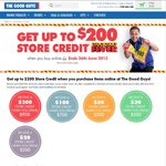 Get Up To $200 Store Credit When You Buy Online @ The Good Guys. 