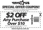 Toys "R" Us $2 Off Any Purchase Over $10