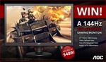 Win an AOC G2770PQU 27” 144Hz Gaming Monitor from PC Case Gear