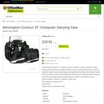 Kensington Contour 15'' Computer Carrying Case $29.95 + $5.50 Post Metro Areas @ OfficeMax