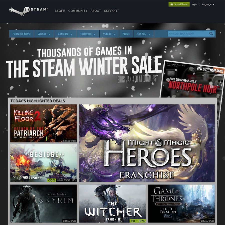 Annual Winter Steam Sale OzBargain