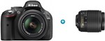 Nikon D5200 DSLR Camera with Twin Lens Kit $572 after $100 Cashback + $25 Signup @ Harvey Norman