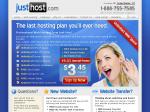 Justhost Unlimited Domain Web Hosting $2.95 a month reduced from $6.95 a month - save $4 a month