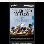 Spudbar - Pulled Pork Is Back - $10.00 - All Stores (VIC, WA and ACT) - Only Tuesday 21/06/2016