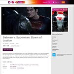 Watch (Own) Batman V. Superman: Dawn of Justice for $5.89 SD (Normally $17.99) @ Dendy Direct