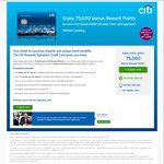 Citibank Rewards Signature 75000 Bonus Citi Rewards Point $199 Annual Fee First Year