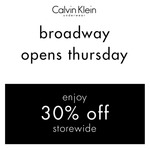Calvin Klein 30% off Storewide - Broadway NSW Only