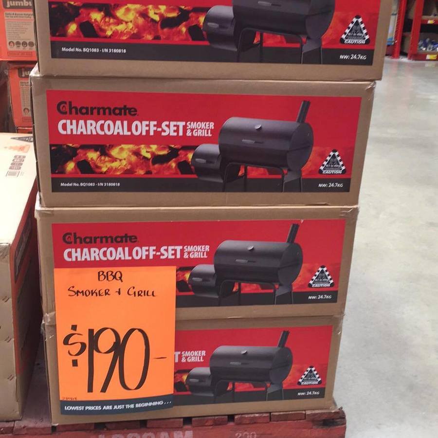 Charmate 2in1 Charcoal Offset Smoker & Grill $190 @ Bunnings Warehouse (Possibly WA Only 