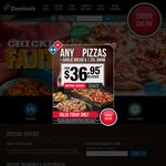 Domino's Pizza - BOGOF - Pick Up or Delivered (Selected Stores Only)