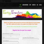 Free 10-20gm Sample of Colour / Holi Party Powder (Decorative Body & Clothes Powder E.g. Colour Runs)