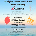 New Caledonia and Fiji Cruise (New Year’s Eve) from $1,499pp @ I Love Cruising