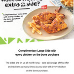 Free Large Side with Every Chicken on Bone Purchase @ Nando's (PERi Perks Members)