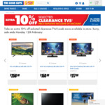 Extra 10% off with Promo Code When You Spend $100+ on TV's Tech and Appliances in Store Only @ The Good Guys