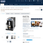 DeLonghi Refurbished Eletta Cappuccino ECAM 45.760.B Coffee Machine $699 Delivered