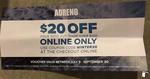 Adreno $20 off Online Order ($100 Min Spend)