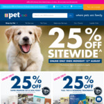 PETstock 25% off Sitewide - Online Only