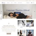 $50 off First Order over $199 at Bhumi Organic Cotton (Bedding, Towels, Clothing Basics, Sleepwear, Underwear, Activewear)