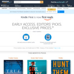 [Prime, eBook] Amazon First Reads - Early Access + Choose One of The Six Kindle Books for Free Every Month