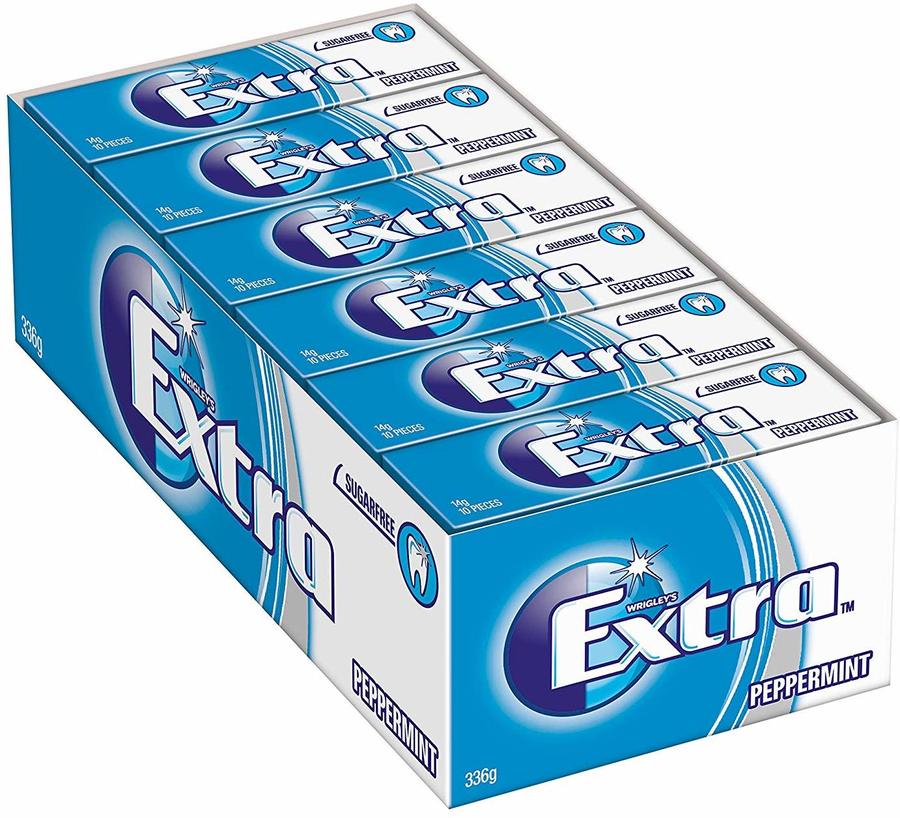 Wrigley's Extra Peppermint Sugarfree Chewing Gum (Pack of 24) $14.99 ...