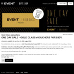 Event Cinemas - Gold Class Tickets $30 + Booking Fee (Normally $42)