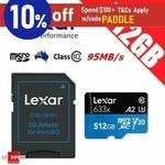 Lexar High Performance Micro SD Card 633x 512GB $90 + Delivery ($0 with eBay Plus) @ Shopping Square eBay