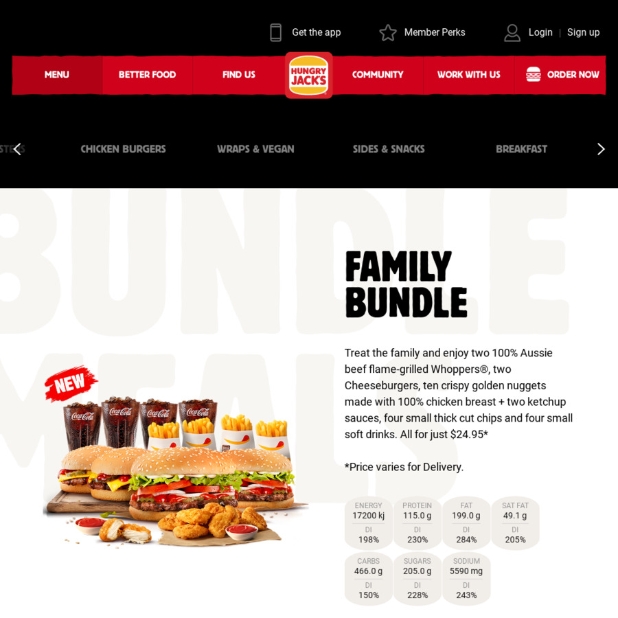 Download Family Bundle (2 Whoppers, 2 Cheeseburgers, 4 Small Chips ...