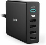 Anker PowerPort+ 5-Port 60W USB Charger (1x 30W USB-C PD, 4x USB-A) $60.79 (Was $75.99) Delivered @ AnkerDirect via Amazon AU