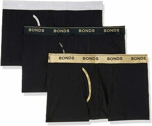 Shop Bonds Men's Guyfront Trunks 3-Pack - Black/Metallic Gold