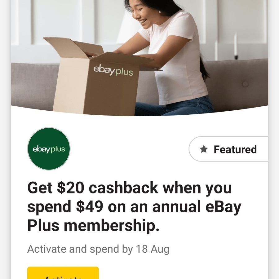 CommBank Rewards: $20 Cashback On $49 EBay Plus Annual Membership ...