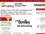 15% off Vouchers Now Available for Bevilles.com.au Plus Free Delivery on Orders over $30