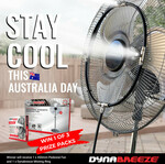 Win 1 of 3 Dynabreeze 450mm Pedestal Fans + Misting Rings (Worth $228) from Dynabreeze