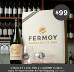 6 Pack of Assorted Rosé, Shiraz or Semillon Sauvignon Blanc, Aerator or Glasses, Store Voucher - $99-$109 Shipped @ Fermoy Wine