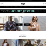 20% off Sitewide + $10 Delivery ($0 with $50+ Order) @ Edge Clothing