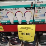 Arlec Grid Connect 12W 1050lm RGB+CCT E27 Smart Bulbs 3-Pack $15 in-Store Only @ Bunnings